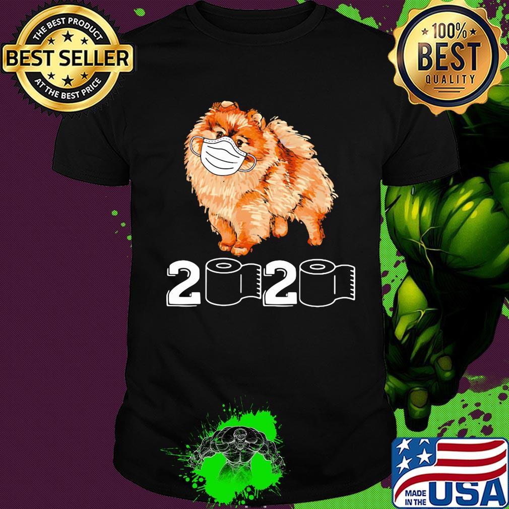 Pomeranian mask 2020 toilet paper shirt