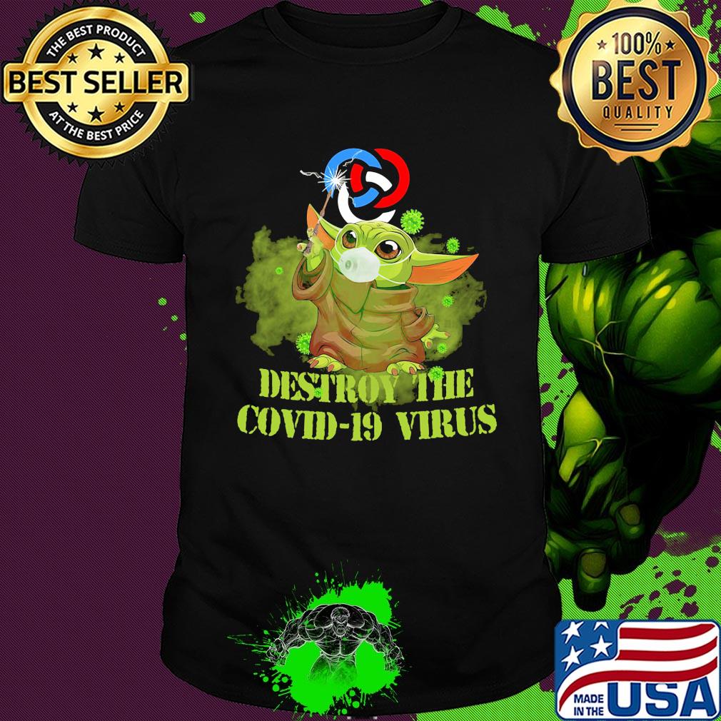 Primerica baby yoda destroy the covid-19 virus shirt