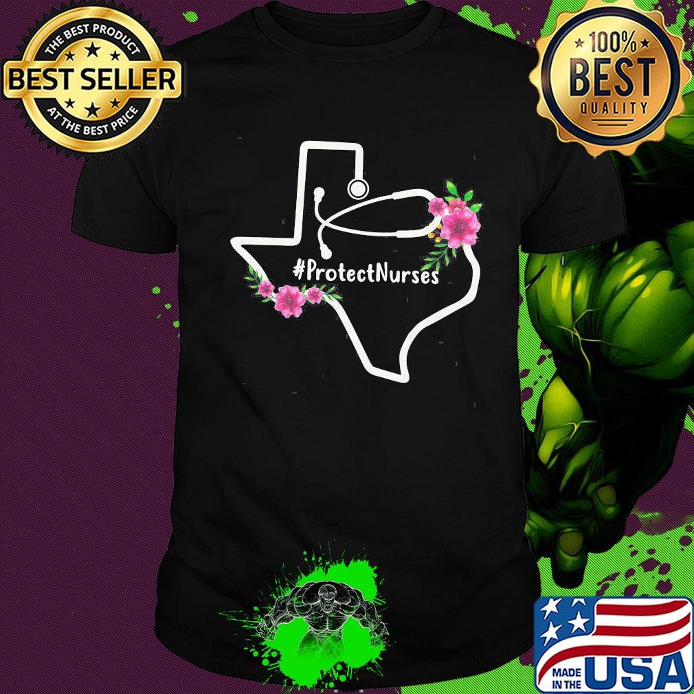 Protect nurse map flower shirt