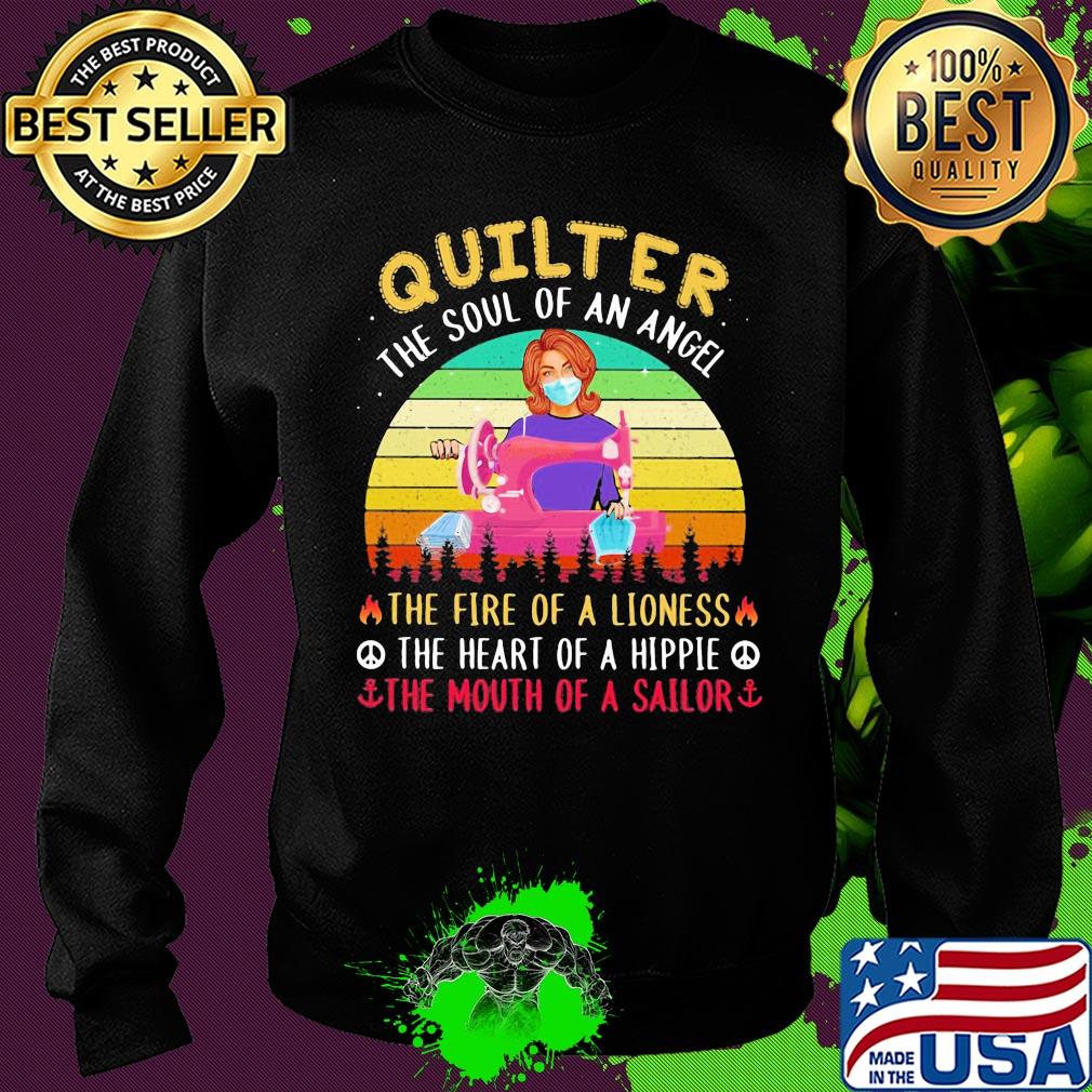 Quilter the soul of an angel the fire of a lioness the heart of a hippie the mouth of a sailor masks covid-19 vintage s Sweater Quilter the soul of an angel the fire of a lioness the heart of a hippie the mouth of a sailor masks covid-19 vintage s Sweater