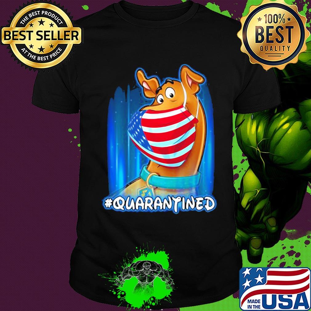 Scooby doo quarantined American flag mask Disney shirt