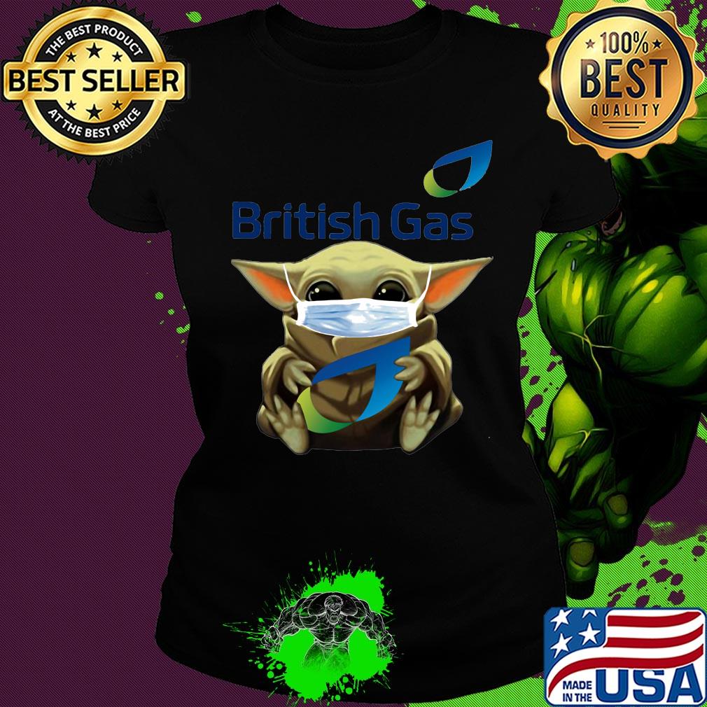 Star wars baby yoda hug british gas mask covid-19 s Ladies tee Star wars baby yoda hug british gas mask covid-19 s Ladies tee
