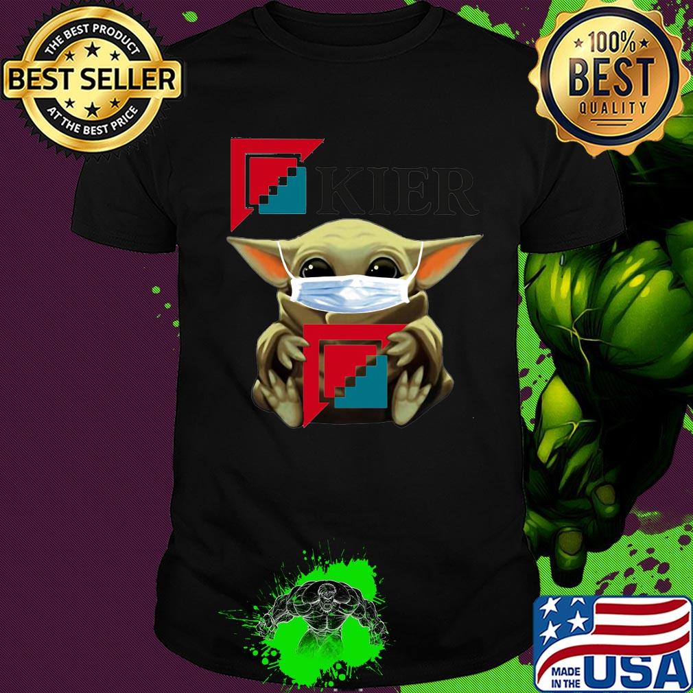 Star wars baby yoda hug kier mask covid-19 shirt