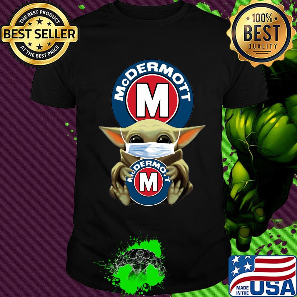 Star wars baby yoda hug mcdermott mask covid-19 shirt
