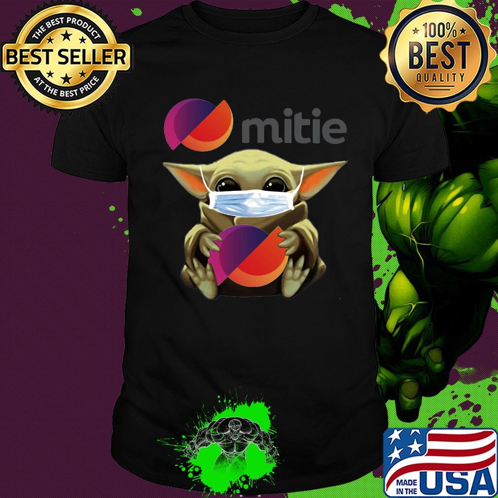 Star wars baby yoda hug mitie mask covid-19 shirt
