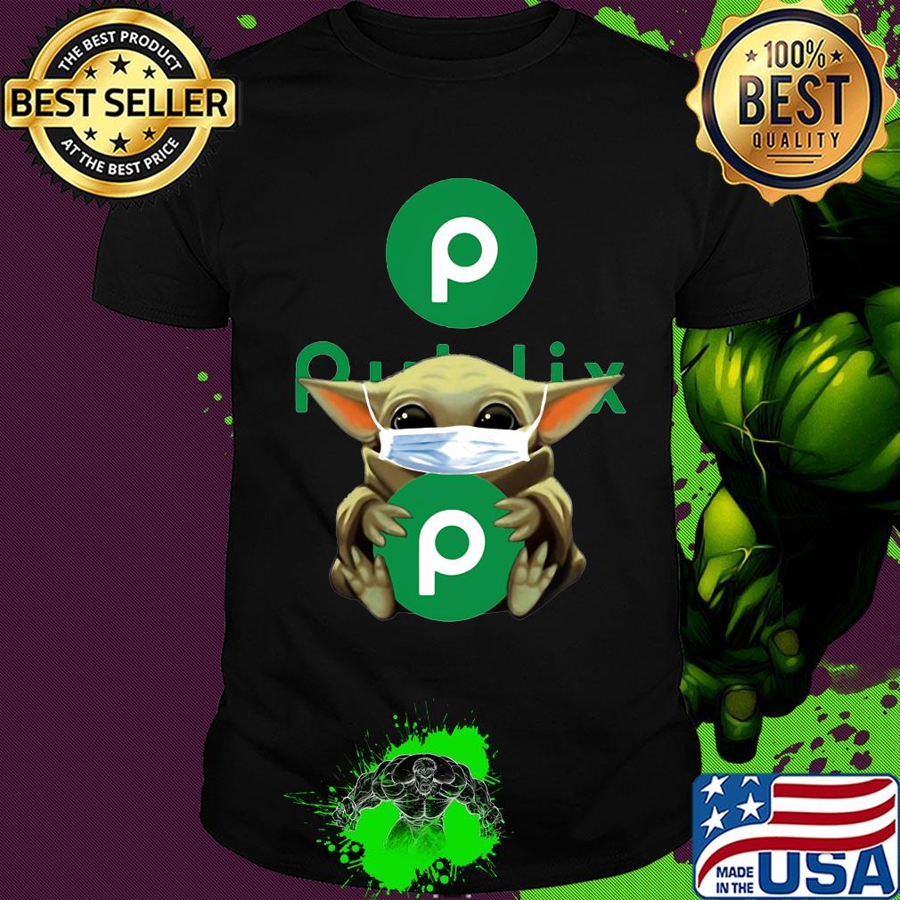 Star wars baby yoda hug publix mask covid-19 shirt