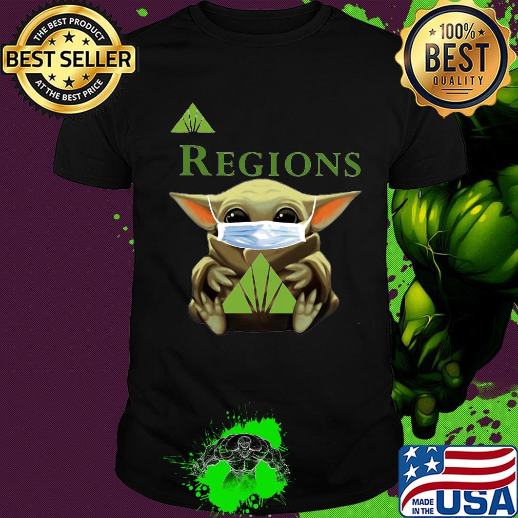 Star wars baby yoda hug regions mask covid-19 shirt