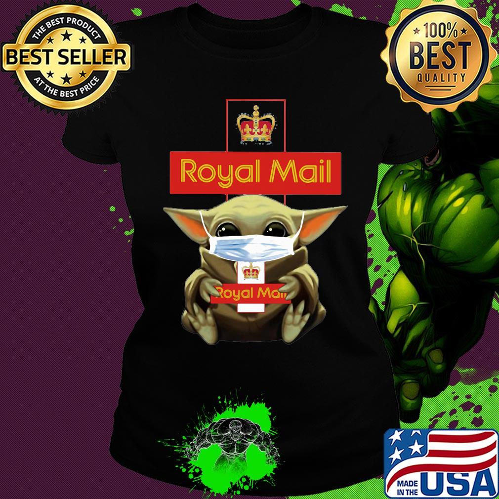 Star wars baby yoda hug royal mail mask covid-19 s Ladies tee Star wars baby yoda hug royal mail mask covid-19 s Ladies tee