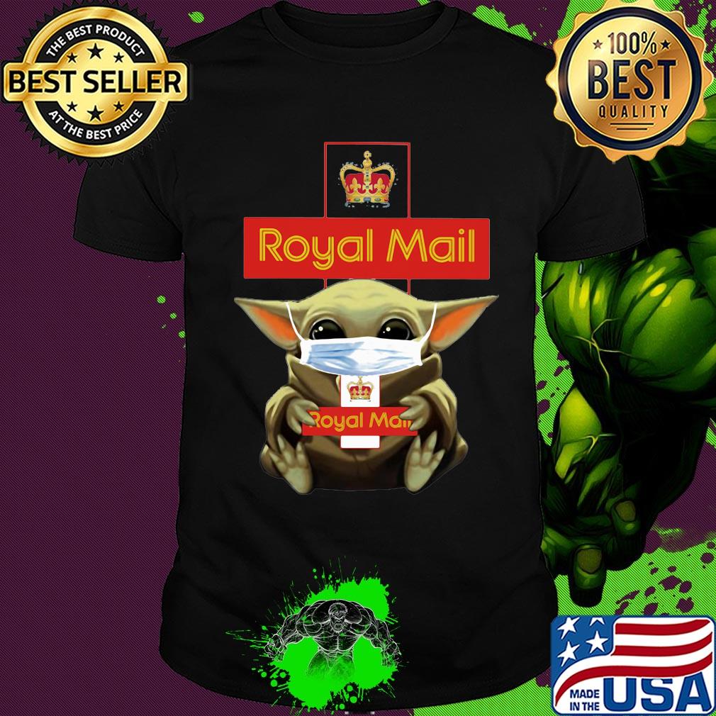 Star wars baby yoda hug royal mail mask covid-19 shirt