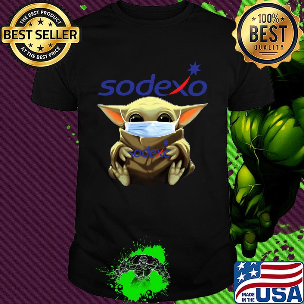 Star wars baby yoda hug Sodexo mask covid-19 shirt