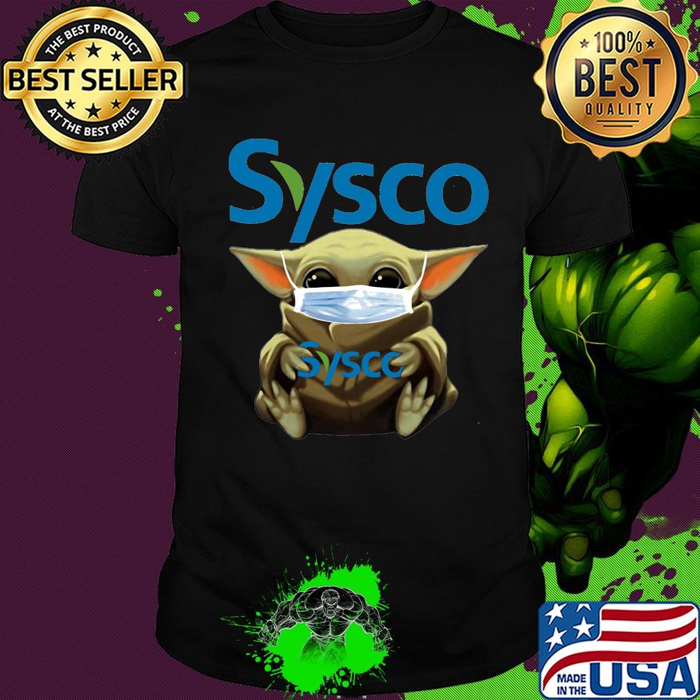 Star wars baby yoda hug sysco mask covid-19 shirt