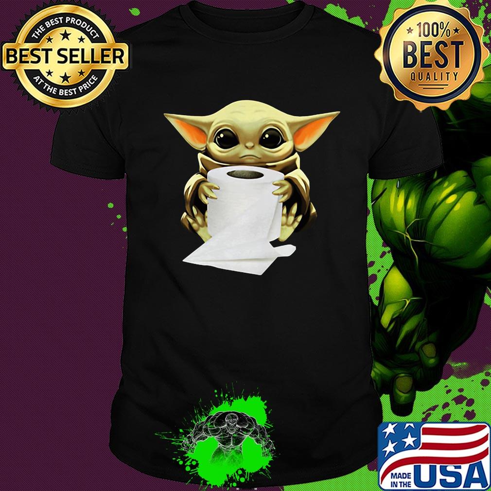 Star wars baby yoda hug toilet paper shirt