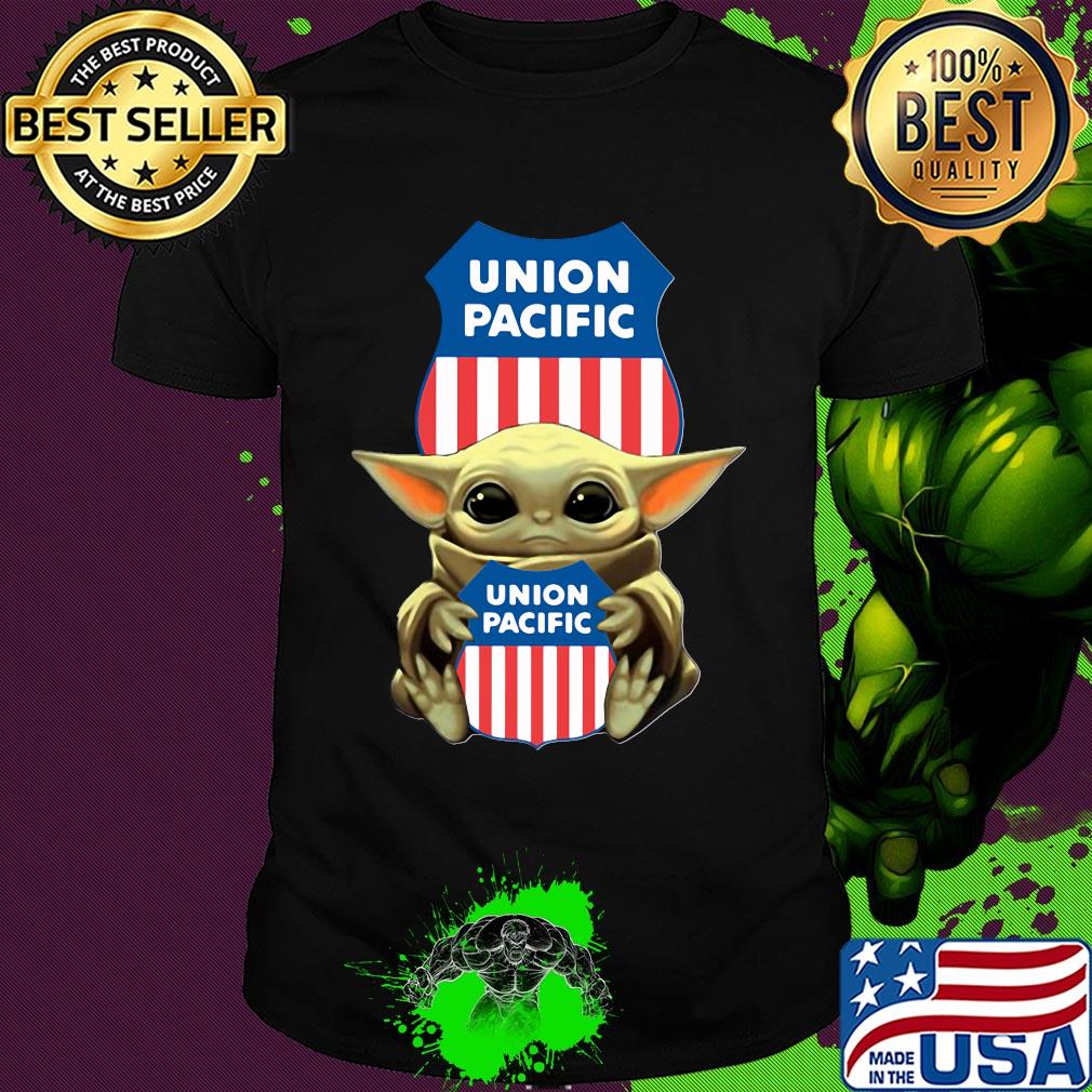 Star wars baby yoda hug Union pacific shirt