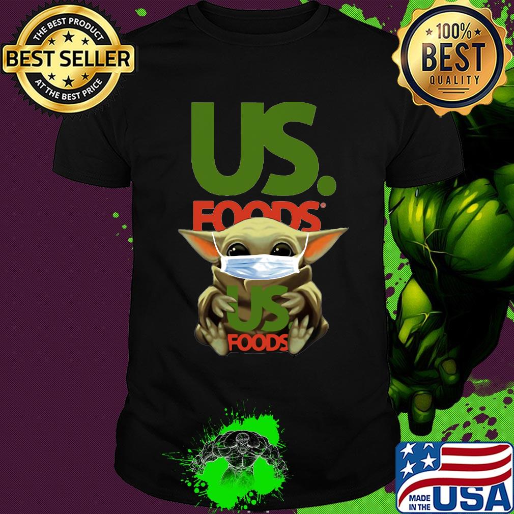 Star wars baby yoda hug us foods mask covid-19 shirt