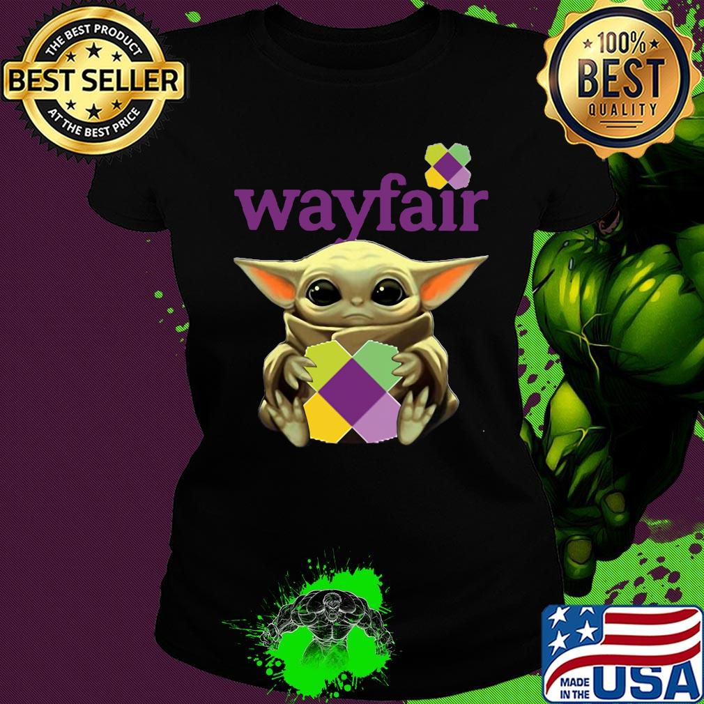 Star wars baby yoda hug Wayfair s Ladies tee Star wars baby yoda hug Wayfair s Ladies tee