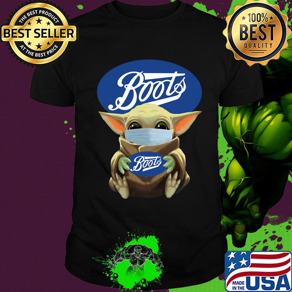 Star wars baby yoda mask hug boots covid-19 shirt