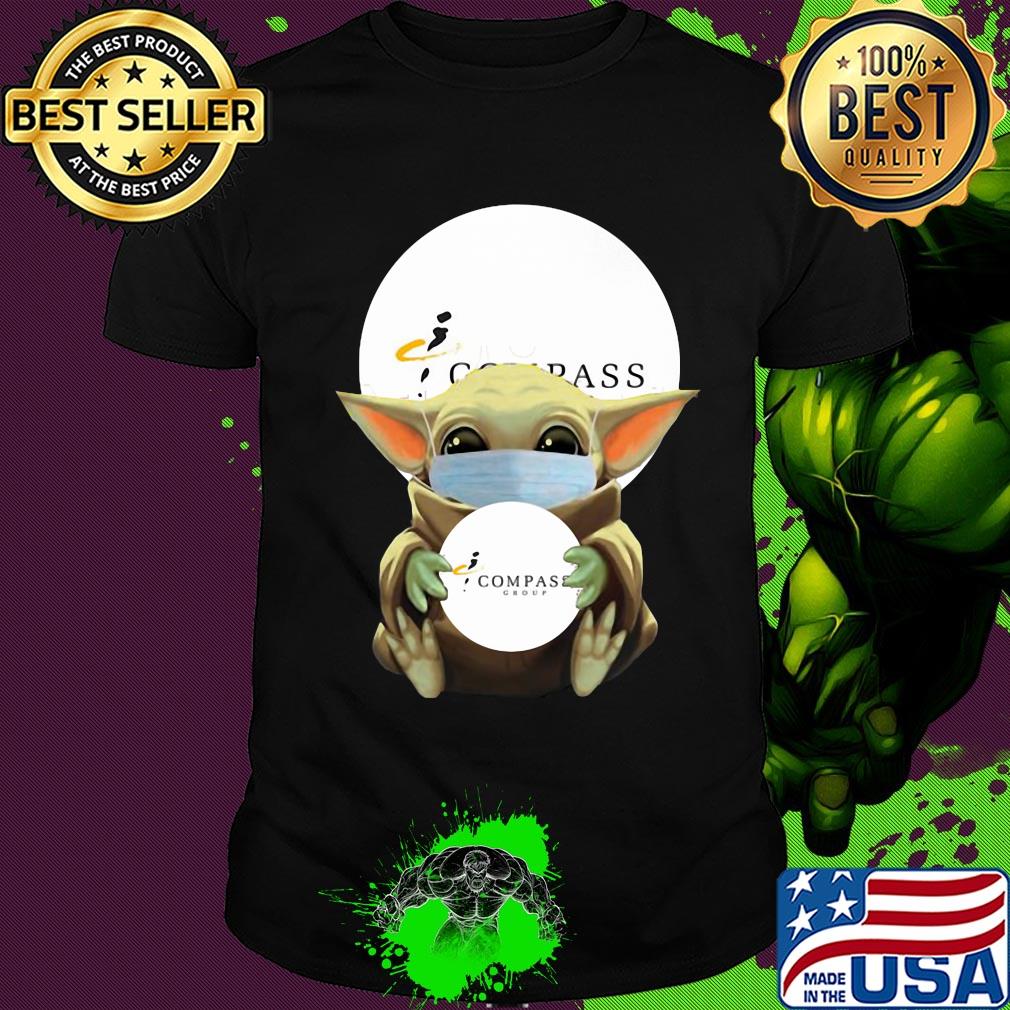 Star wars baby yoda mask hug compass group covid-19 shirt