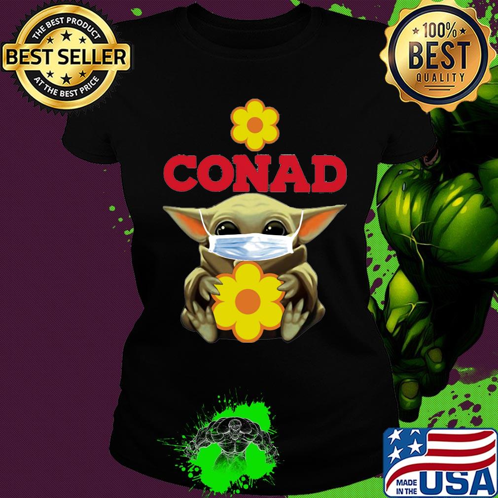 Star wars baby yoda mask hug conad covid-19 2020 s Ladies tee Star wars baby yoda mask hug conad covid-19 2020 s Ladies tee