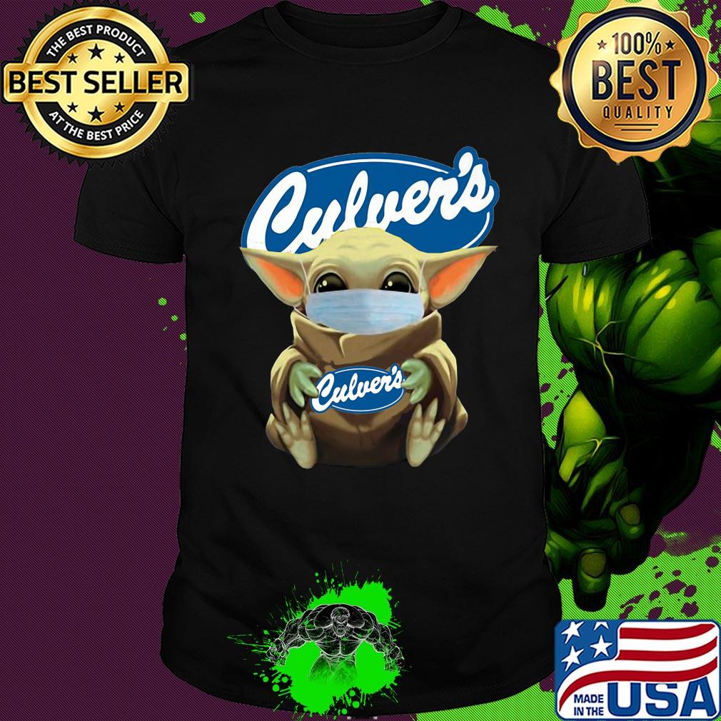 Star wars baby yoda mask hug culver’s covid-19 shirt
