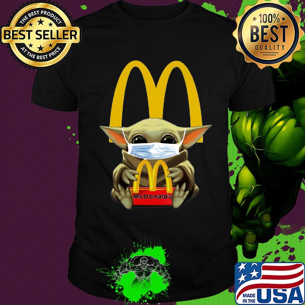 Star wars baby yoda mask hug mcdonald’s covid-19 shirt