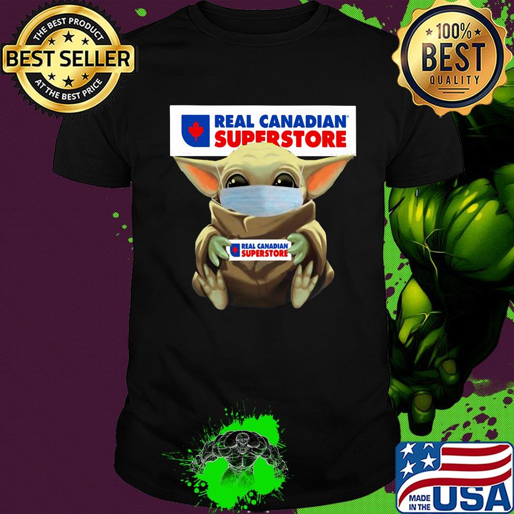 Star wars baby yoda mask hug real canadian superstore covid-19 shirt