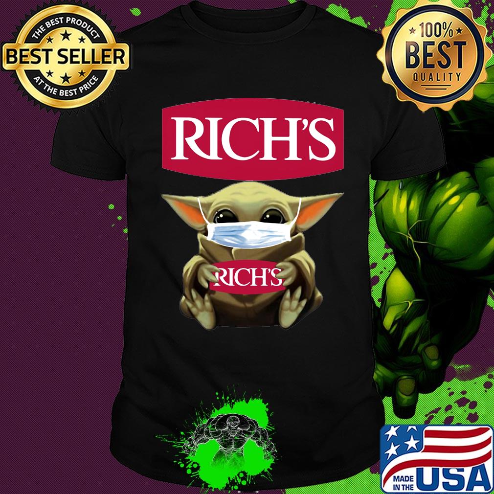 Star wars baby yoda mask hug rich’s covid-19 shirt