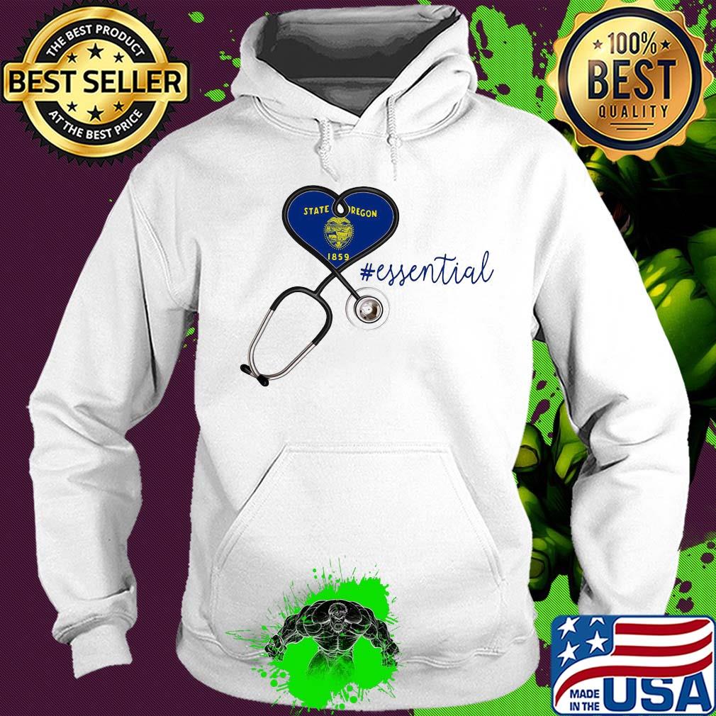 State oregon flag stethoscope essential heart s Hoodie State oregon flag stethoscope essential heart s Hoodie