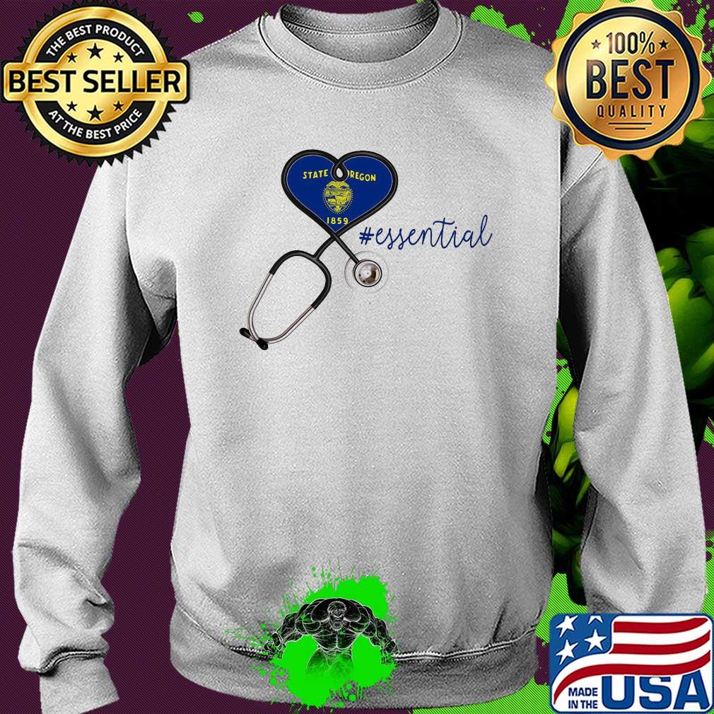 State oregon flag stethoscope essential heart s Sweater State oregon flag stethoscope essential heart s Sweater