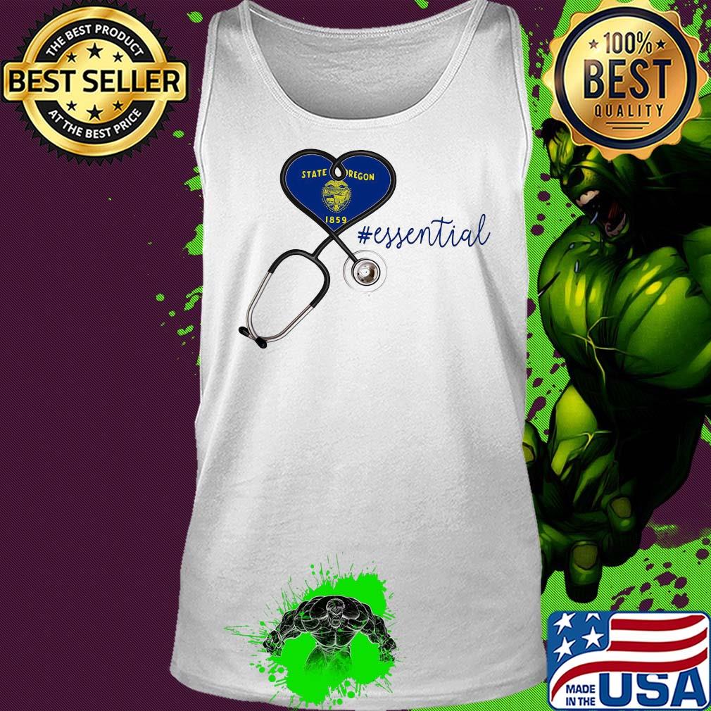 State oregon flag stethoscope essential heart s Tank top State oregon flag stethoscope essential heart s Tank top