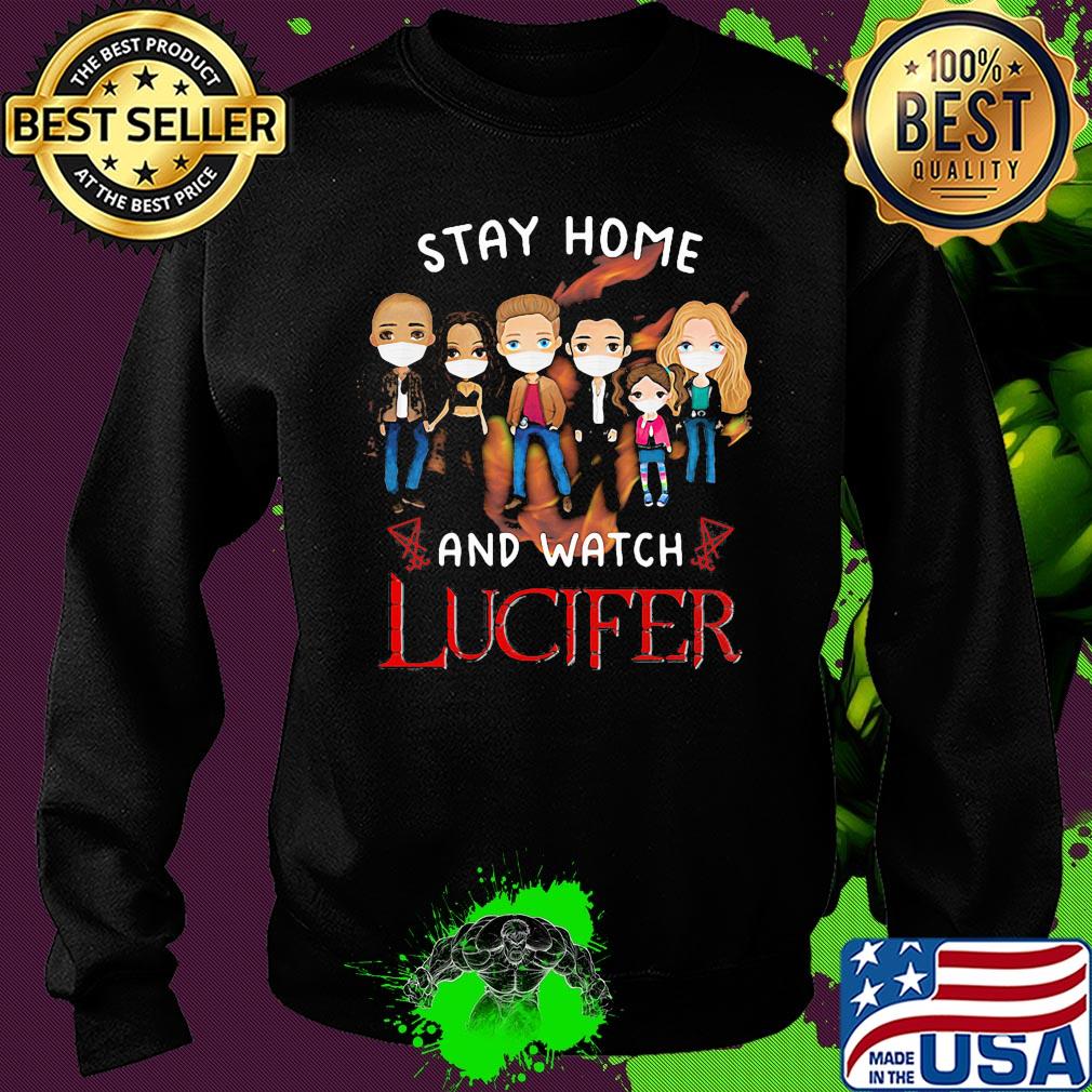 Stay home and watch lucifer characters chibi mask covid-19 s Sweater Stay home and watch lucifer characters chibi mask covid-19 s Sweater