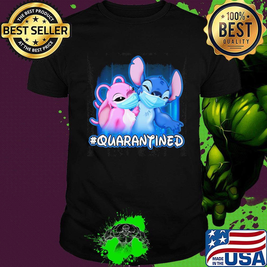 Stitch And Angel quarantined Disney mask Covid-19 shirt