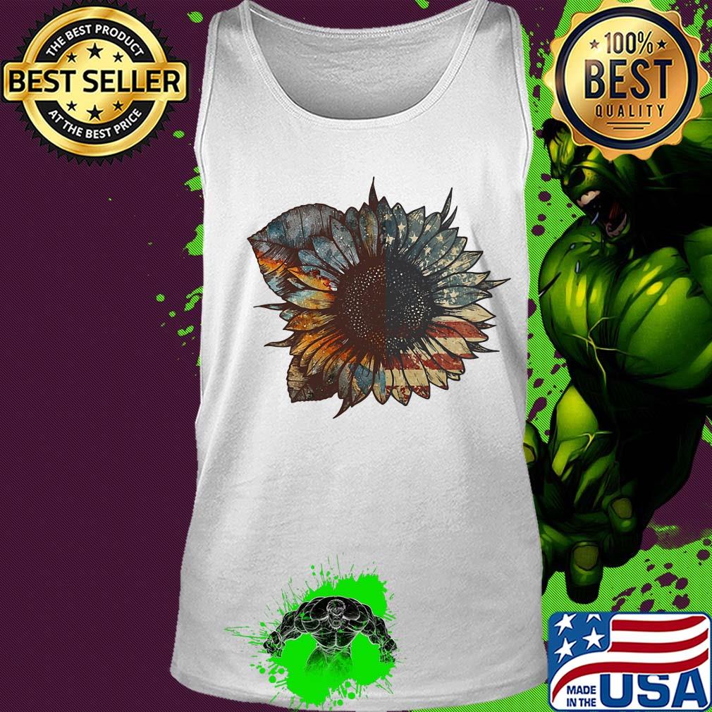 sunflower American flag veteran s Tank top sunflower American flag veteran s Tank top
