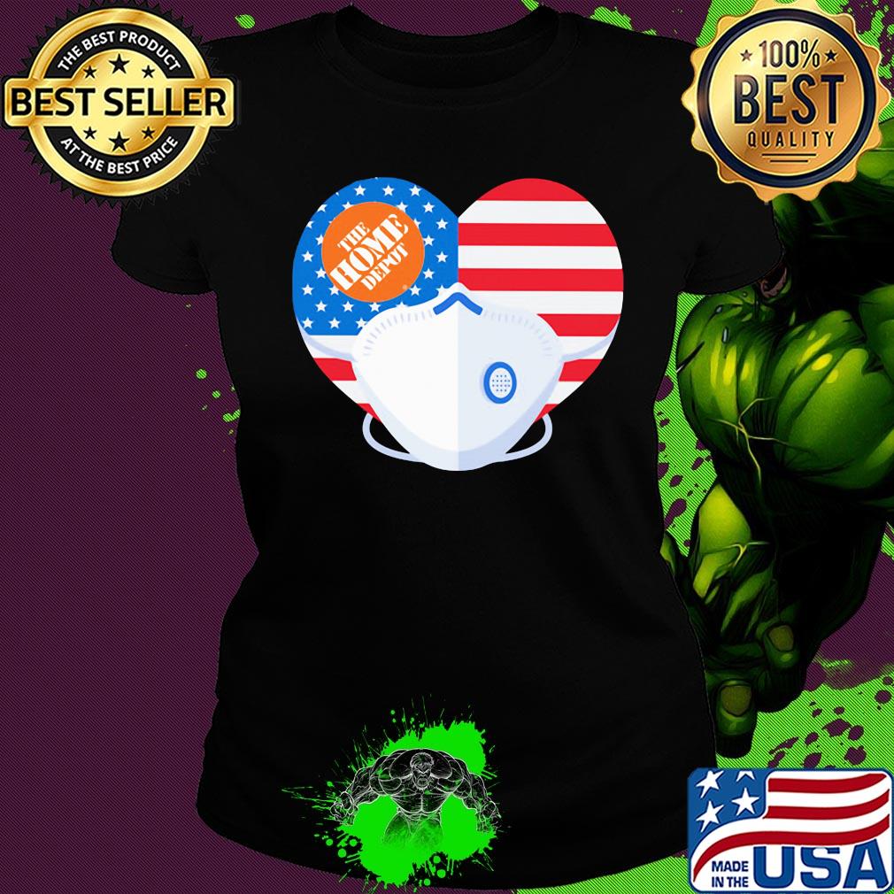 The home depot American flag veteran flag mask s Ladies tee The home depot American flag veteran flag mask s Ladies tee