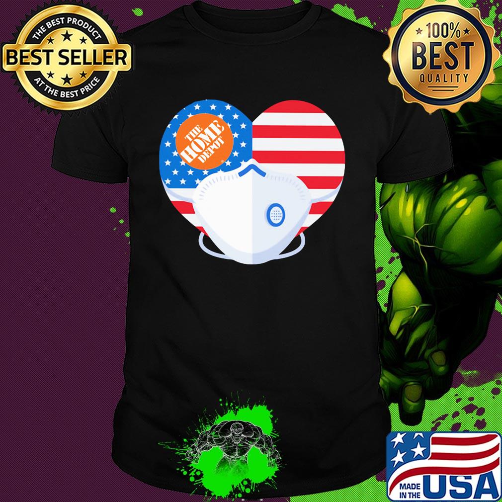The home depot American flag veteran flag mask shirt The home depot American flag veteran flag mask shirt