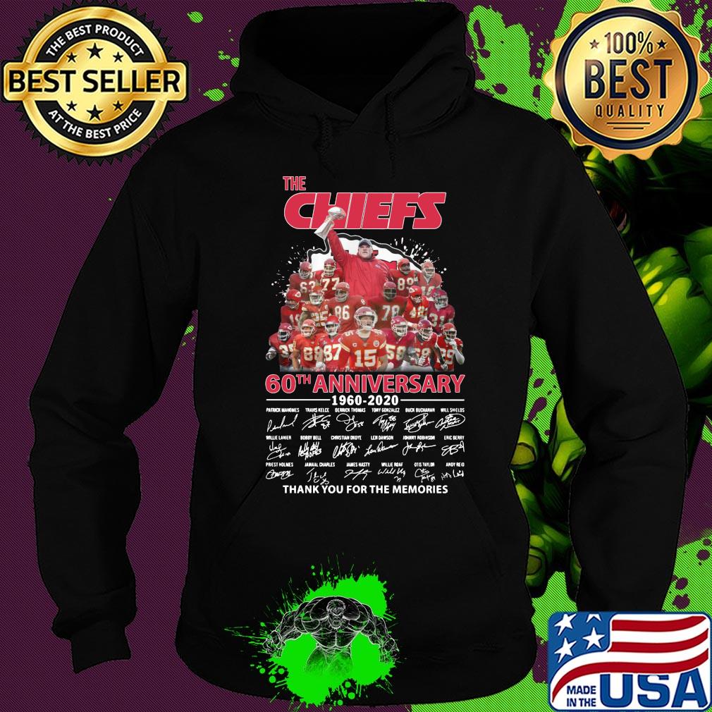 The kansas city chiefs 60th anniversary 1960-2020 signatures thank you for the memories s Hoodie The kansas city chiefs 60th anniversary 1960-2020 signatures thank you for the memories s Hoodie