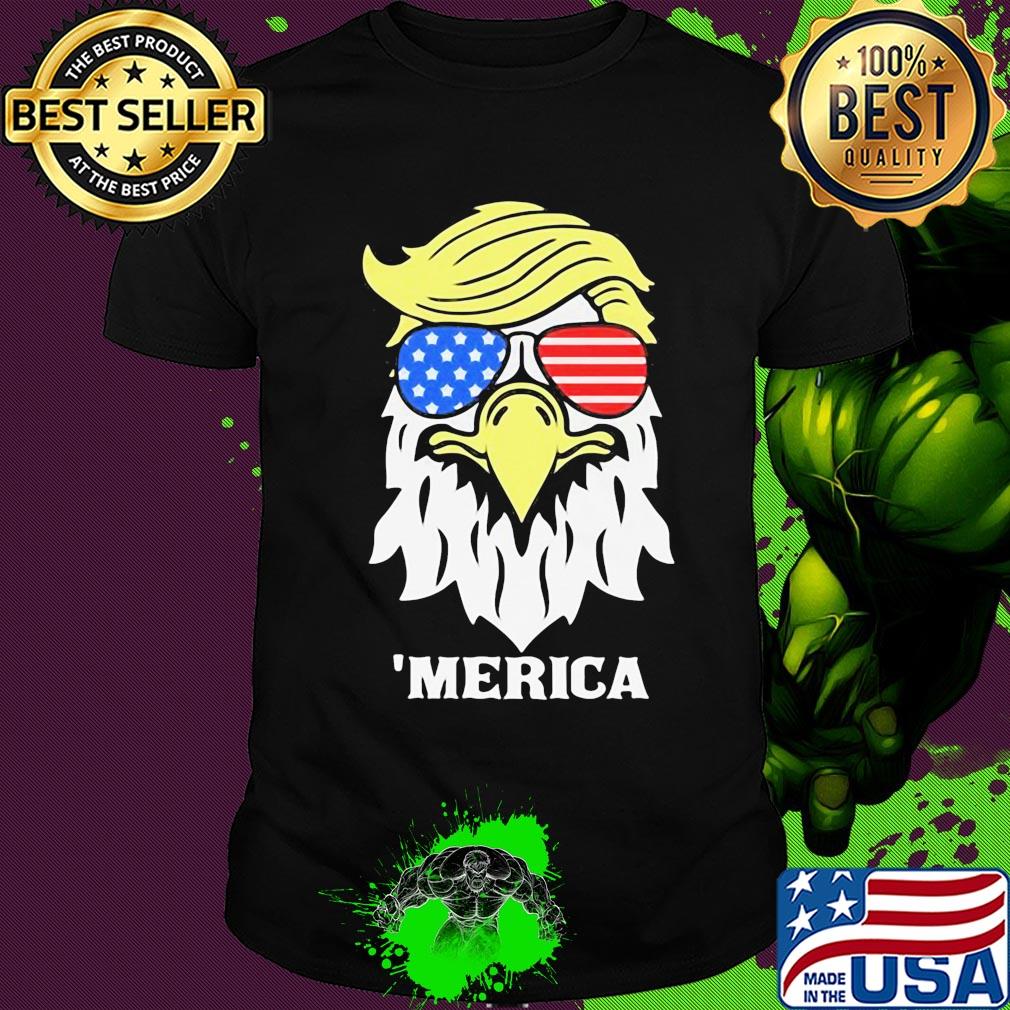 Trump Eagle 'merica Chicken American flag veteran shirt