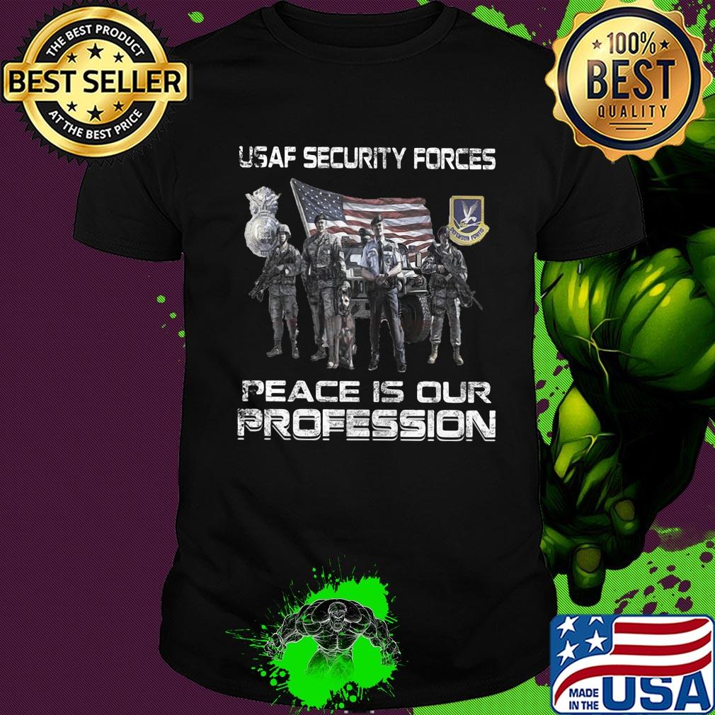 Usaf security force peace is our profession flag shirt
