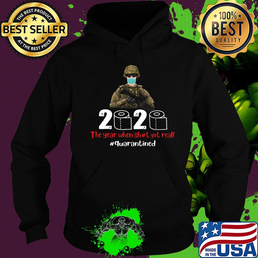 Veteran mask 2020 the year when shit got real quarantined toilet paper covid-19 s Hoodie Veteran mask 2020 the year when shit got real quarantined toilet paper covid-19 s Hoodie