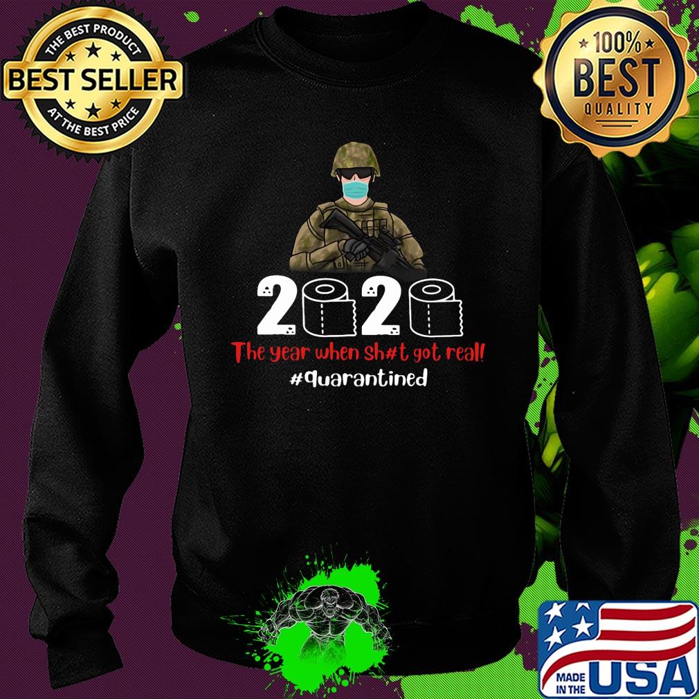 Veteran mask 2020 the year when shit got real quarantined toilet paper covid-19 s Sweater Veteran mask 2020 the year when shit got real quarantined toilet paper covid-19 s Sweater