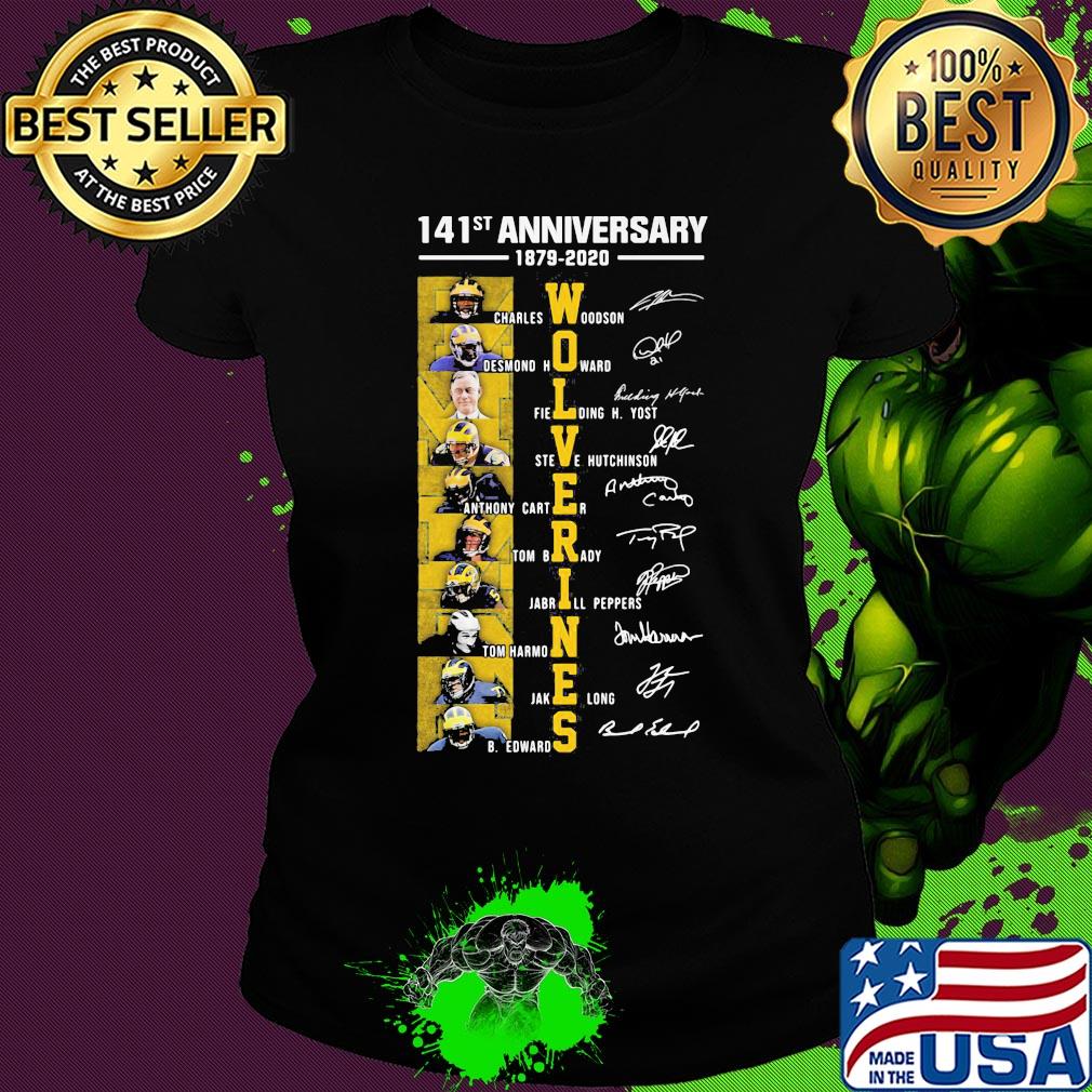 141st anniversary 1879 2020 michigan wolverines football team s Ladies tee 141st anniversary 1879 2020 michigan wolverines football team s Ladies tee