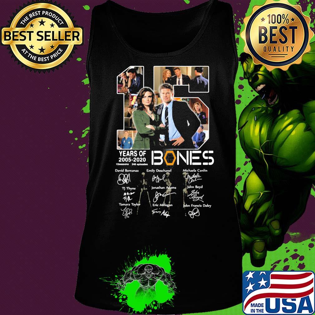 15 years of 2005 2020 bones thank you for the memories signatures s Tank top 15 years of 2005 2020 bones thank you for the memories signatures s Tank top