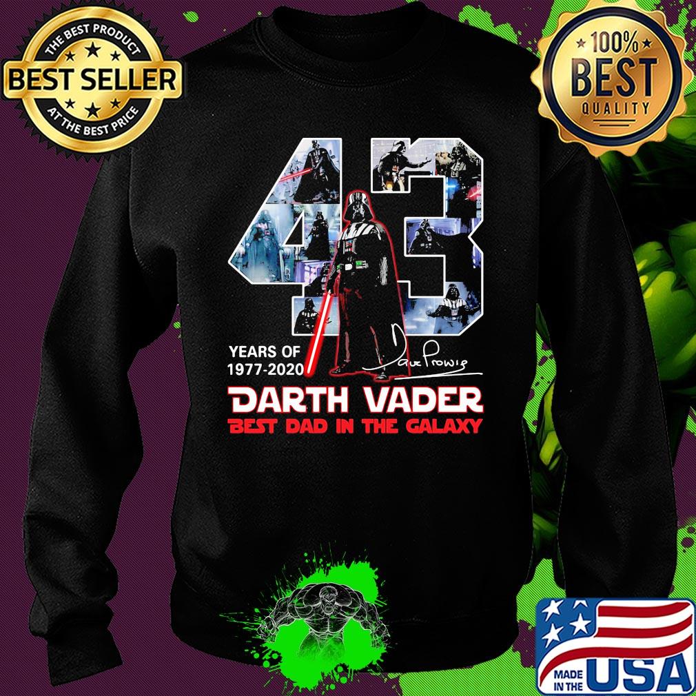 43 years of 1977 2020 darth vader best dad in the galaxy signature s Sweater 43 years of 1977 2020 darth vader best dad in the galaxy signature s Sweater