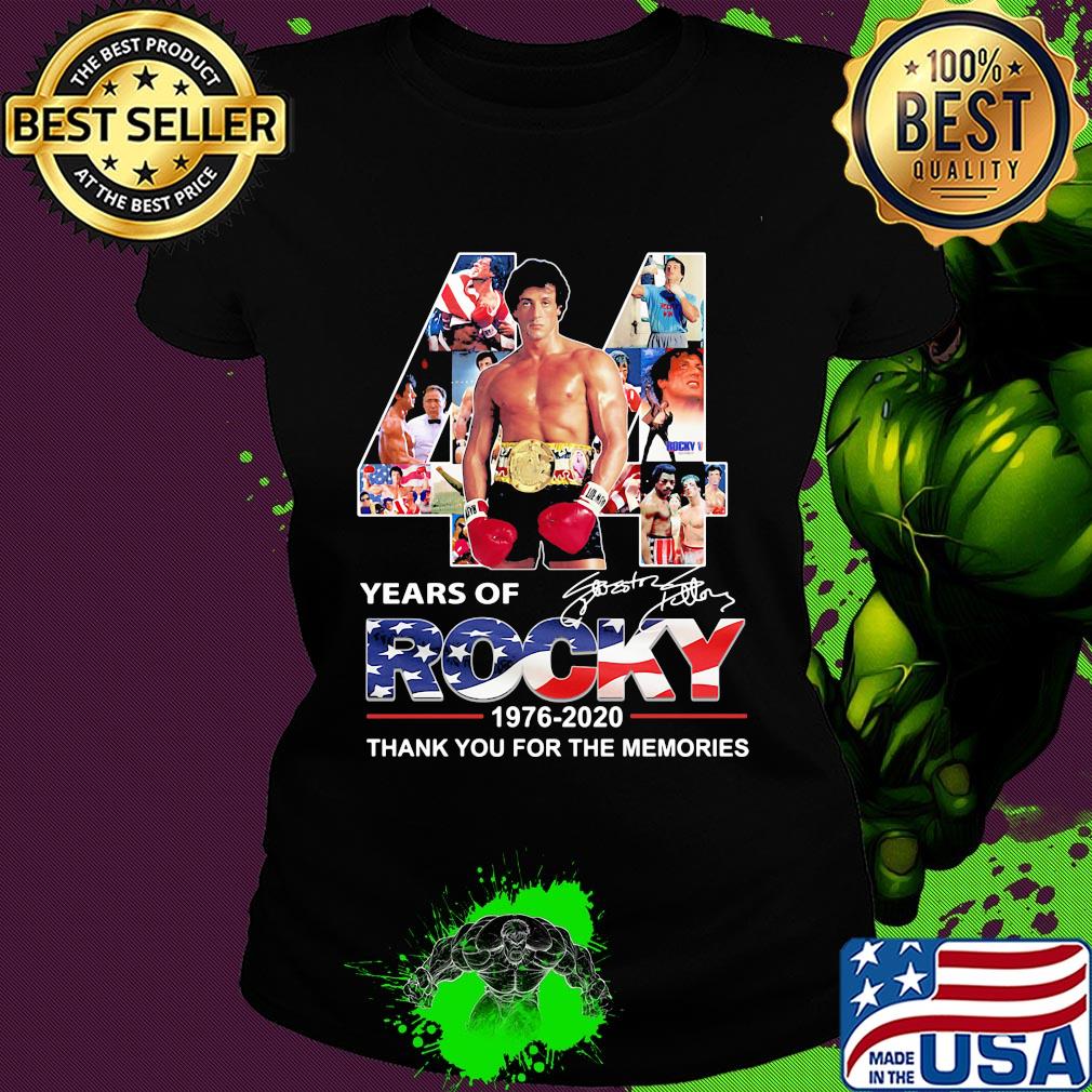 44 years of rocky 1976 2020 thank you for the memories signatures s Ladies tee 44 years of rocky 1976 2020 thank you for the memories signatures s Ladies tee