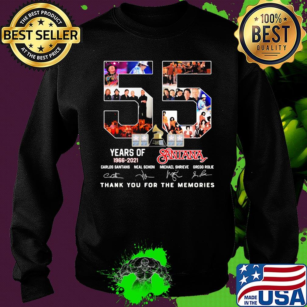 55 years of 1966 2021 Santana thank you for the memories signature s Sweater 55 years of 1966 2021 Santana thank you for the memories signature s Sweater
