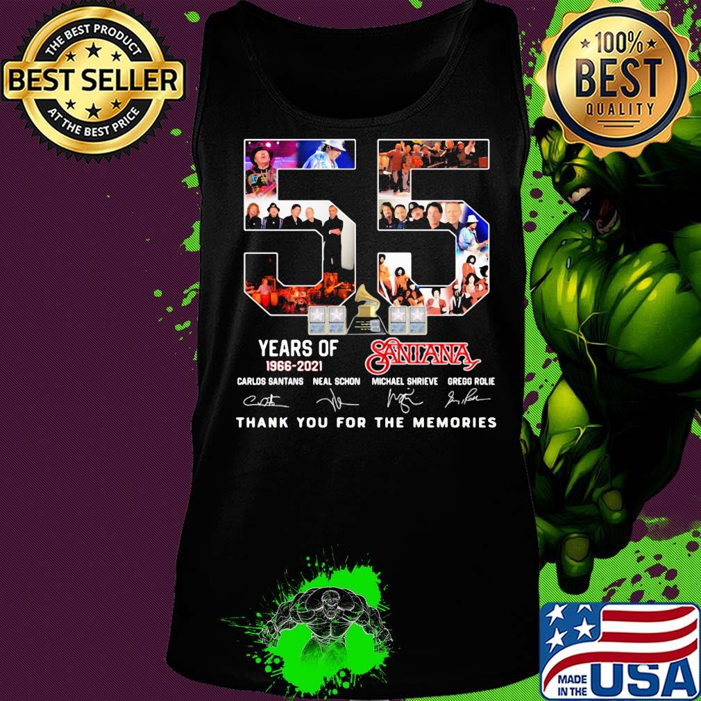 55 years of 1966 2021 Santana thank you for the memories signature s Tank top 55 years of 1966 2021 Santana thank you for the memories signature s Tank top