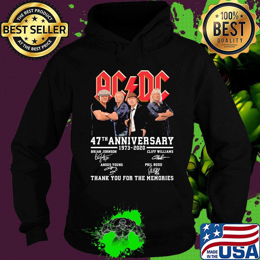Acdc 47th anniversary 1973 2020 thank you for the memories signatures s Hoodie Acdc 47th anniversary 1973 2020 thank you for the memories signatures s Hoodie