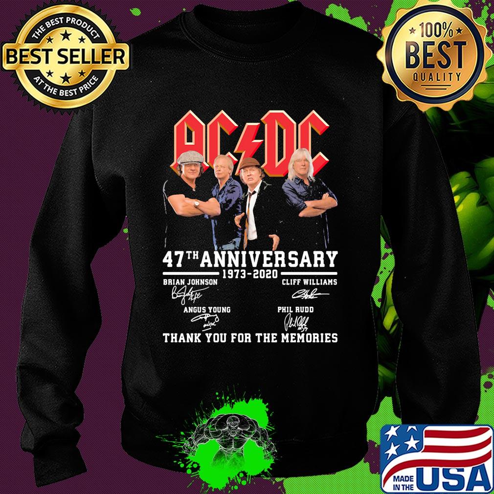 Acdc 47th anniversary 1973 2020 thank you for the memories signatures s Sweater Acdc 47th anniversary 1973 2020 thank you for the memories signatures s Sweater