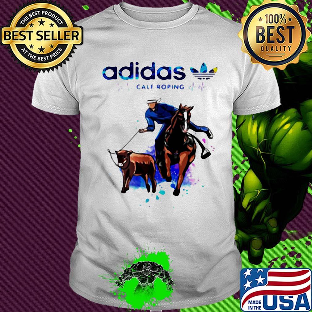 Adidas calf roping ride horse heartbeat shirt