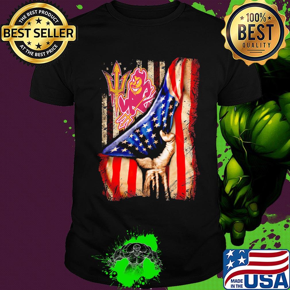 Arizona State American flag veteran Independence Day shirt