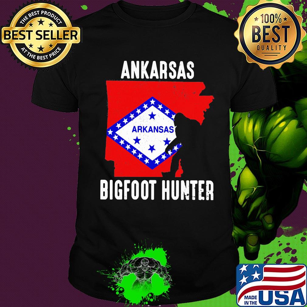 Arkansas bigfoot hunter flag shirt
